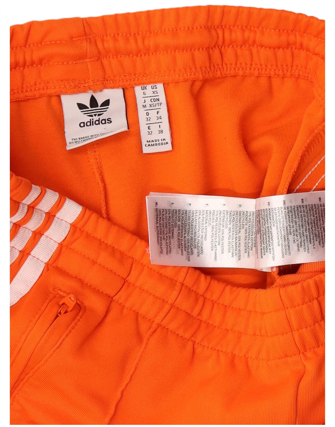 ADIDAS Træningsdragtsbukser til kvinder UK 6 XS Orange Polyester