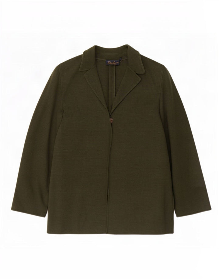 Luisa Spagnoli Dame 1 Knap Blazer Jakke UK 18 XL Grøn
