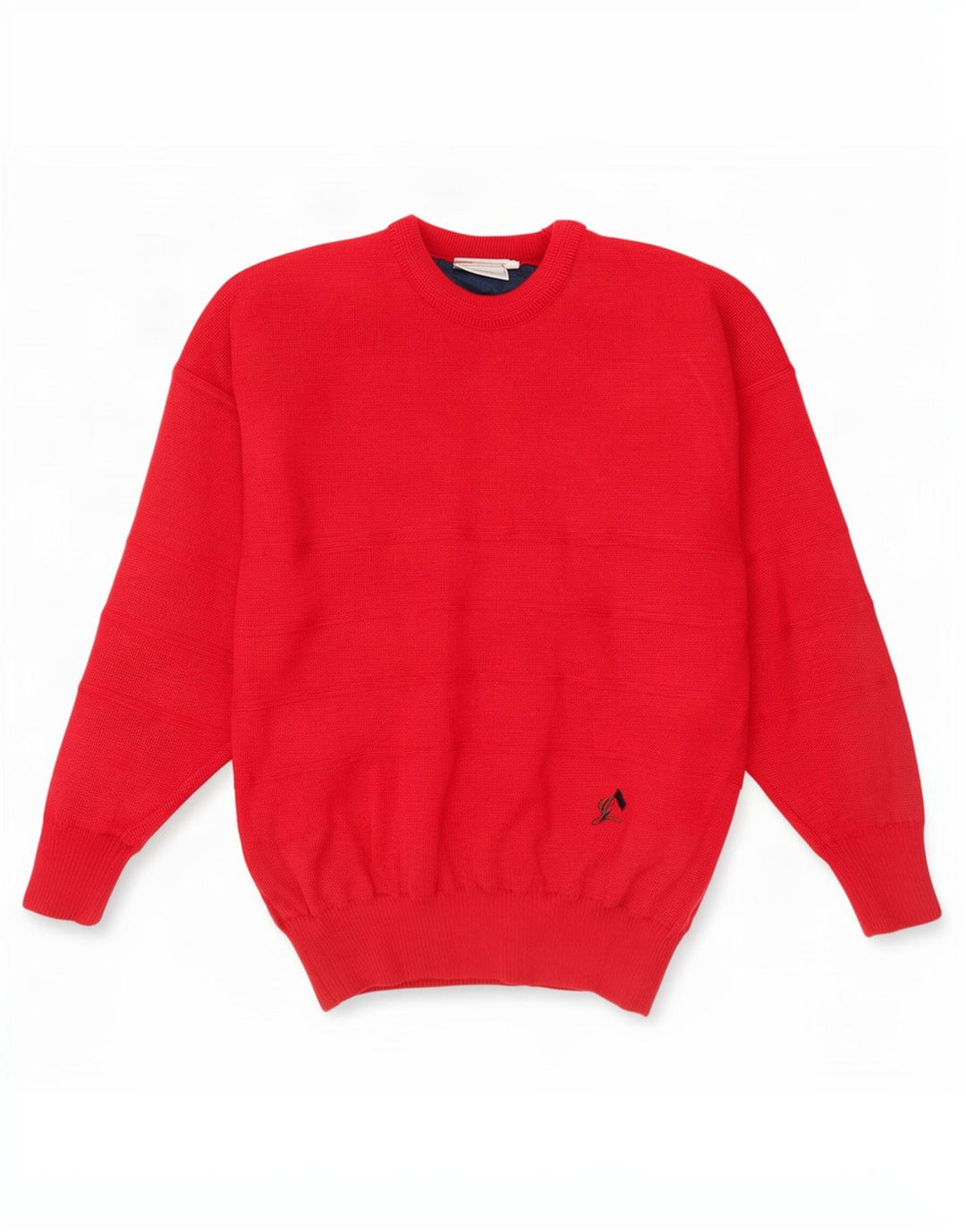 Grønt Lam Herre Crew Neck Jumper Sweater Stor Rød