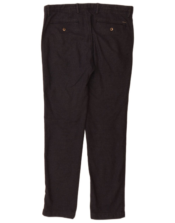 Massimo Dutti Herre Slim Fit Chinobukser EU 42 Large W32 L32 Marineblå