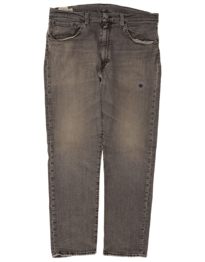 LEVI'S Herre 502 tilspidsede jeans W36 L30 Grå bomuld