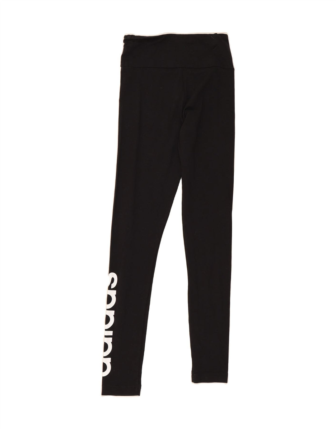 ADIDAS Womens Graphic Leggings UK 4/6 XS  Black Vintage Adidas and Second-Hand Adidas from Messina Hembry 