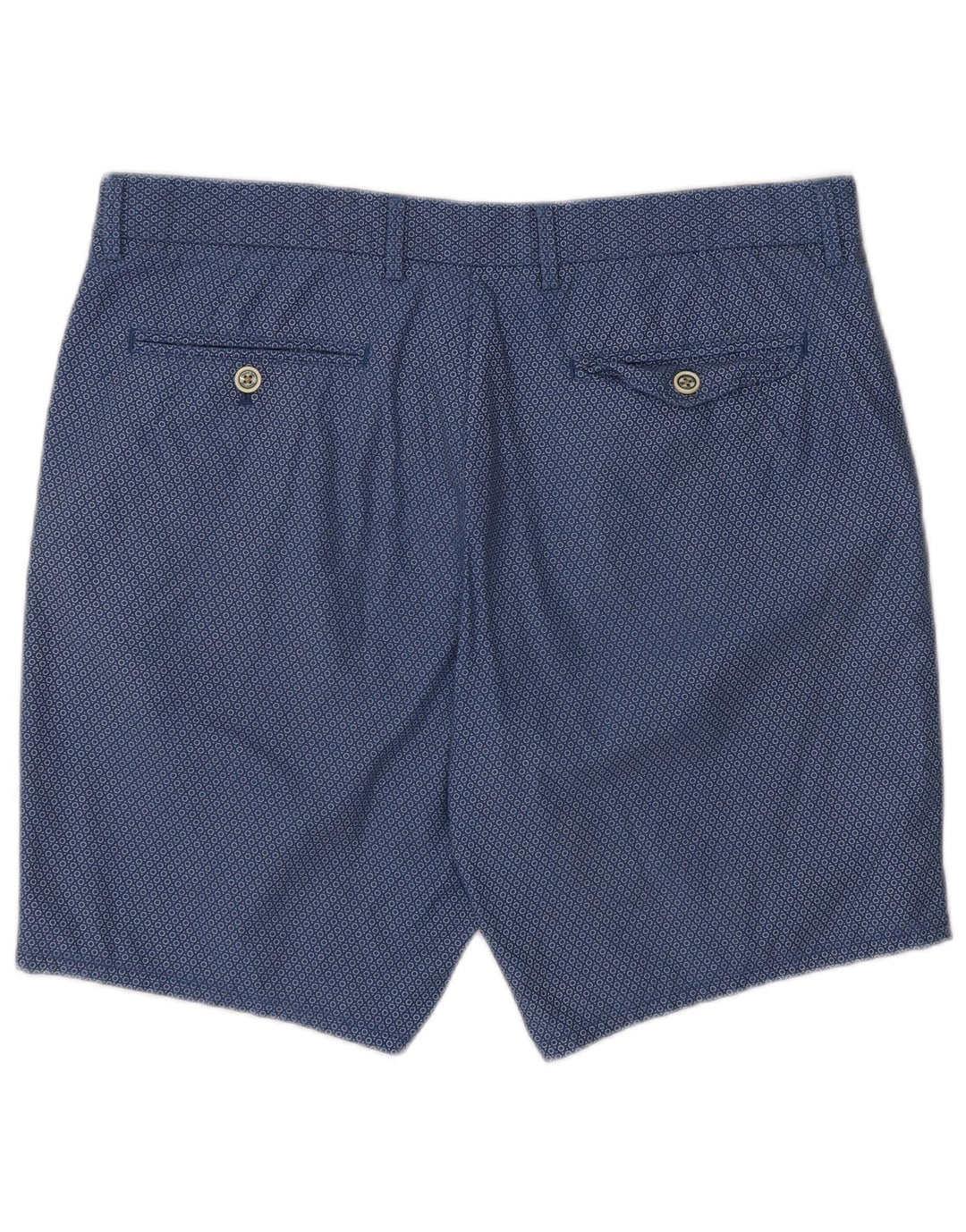 Massimo Dutti Herre Chino Shorts EU 44 Large W34 Navy Blue Spotted