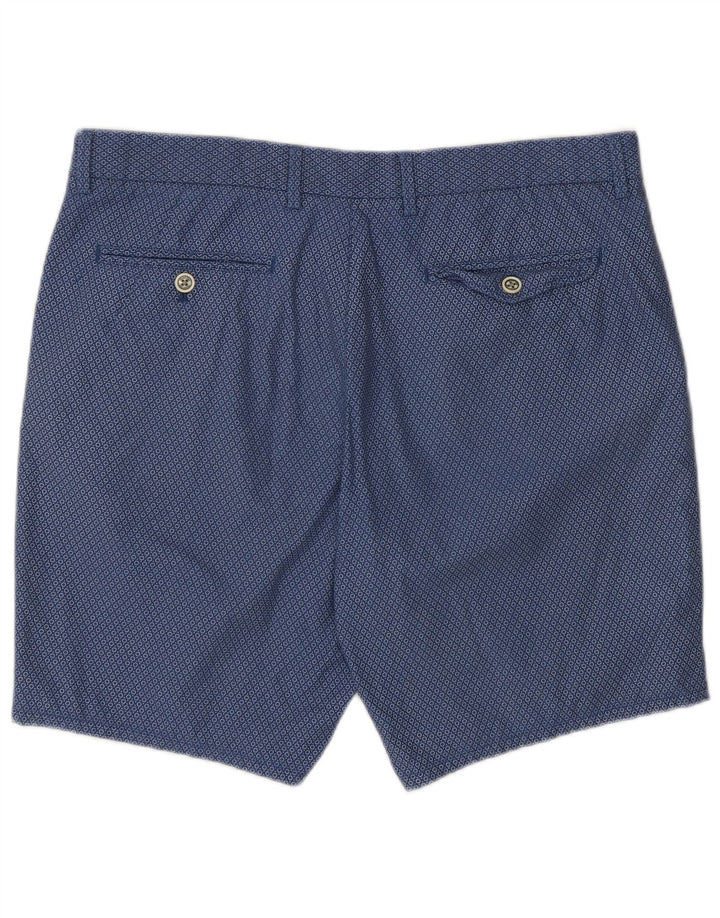 Massimo Dutti Herre Chino Shorts EU 44 Large W34 Navy Blue Spotted