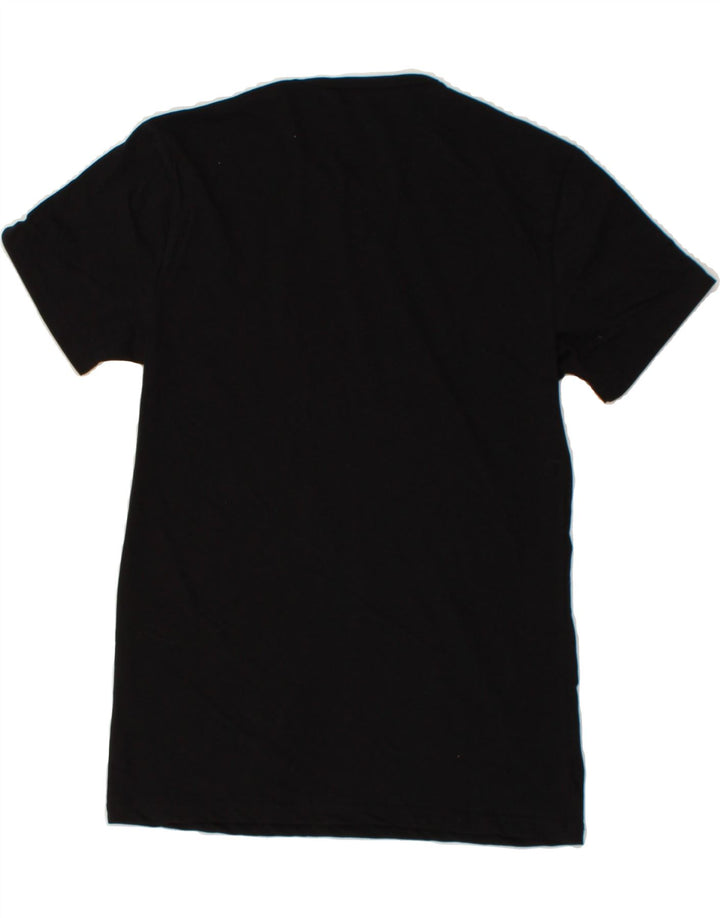 KAPPA Womens T-Shirt Top UK 14 Large Black Cotton Vintage Kappa and Second-Hand Kappa from Messina Hembry 
