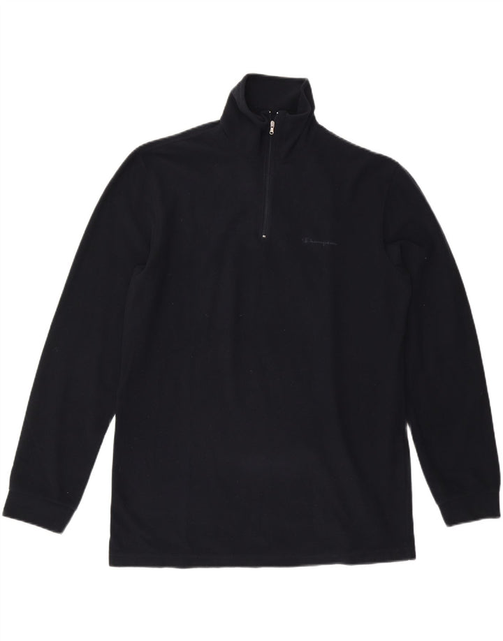 CHAMPION Fleece Jumper med lynlås til mænd XL Navyblå polyester