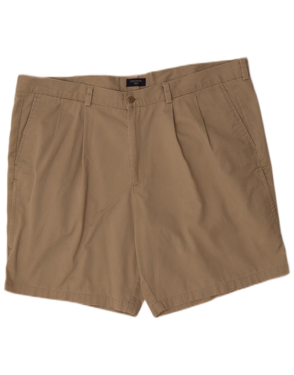 Dockers Herre Pegged Chino Shorts W44 2XL Beige Bomuld