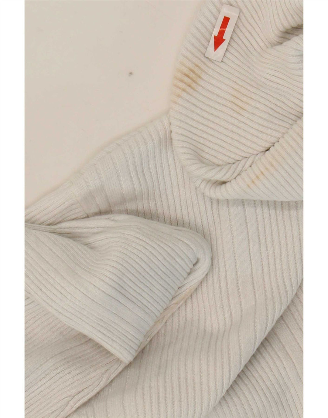 Marks & Spencer Dame Rullehals sweater UK 12 Medium White Viscose