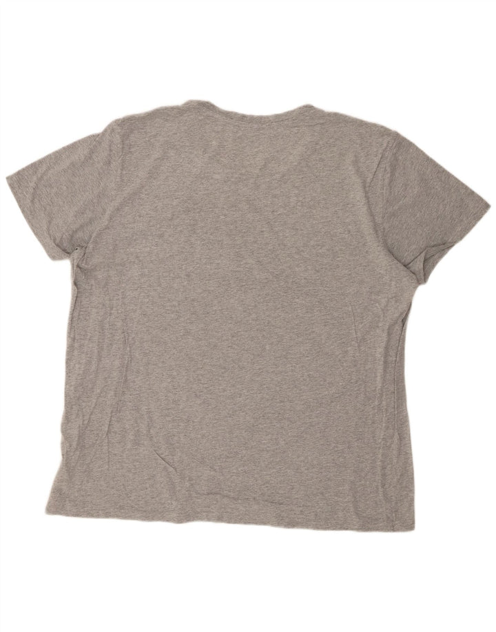 ADIDAS Grafisk T-shirt top til mænd 2XL Grå bomuld