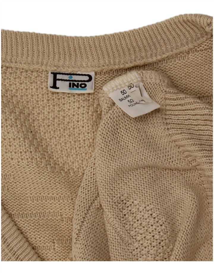 Vintage Herrevest Tank Top IT 50 Medium Beige Bomuld