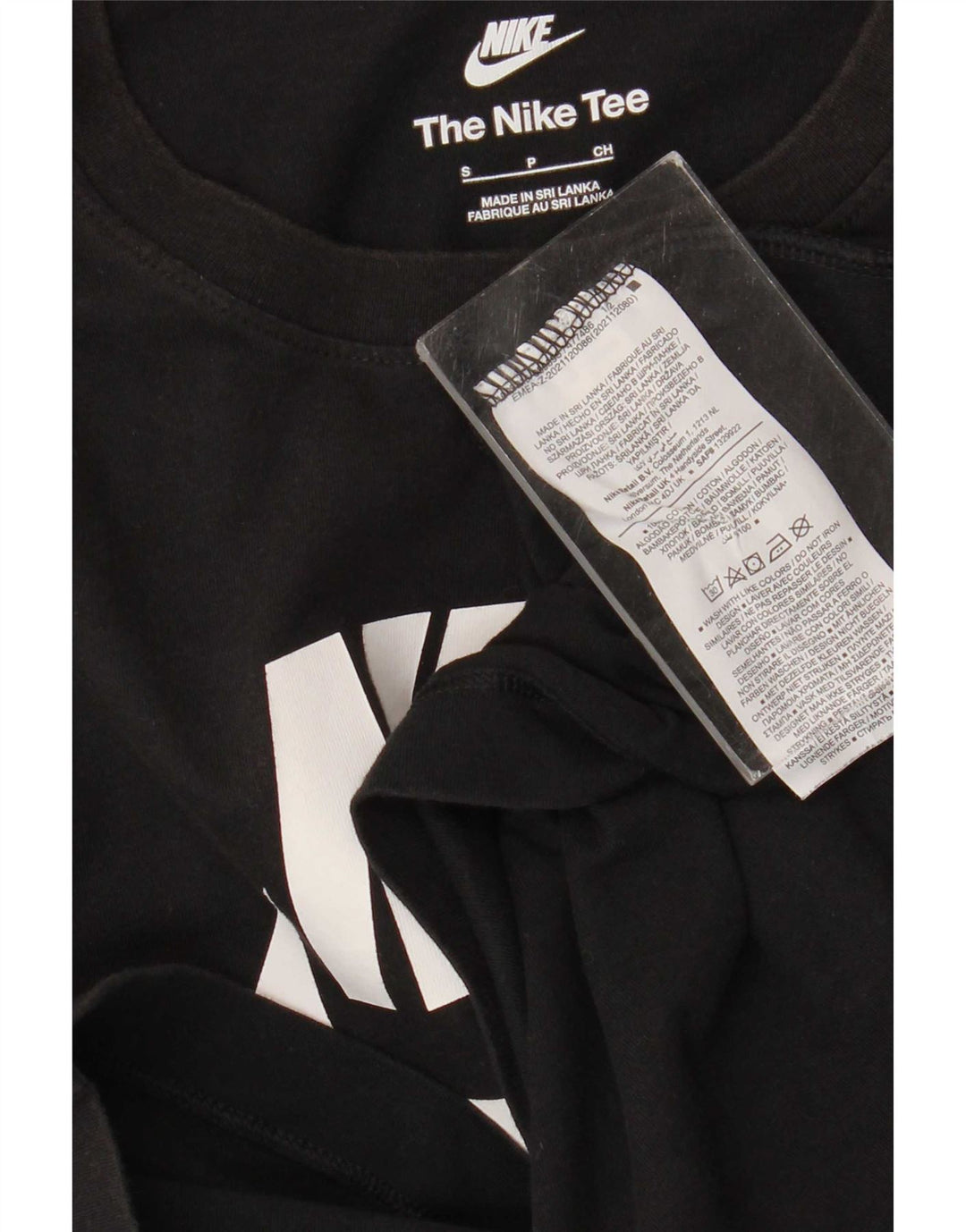 Nike grafisk T-shirt top til mænd, lille sort bomuld