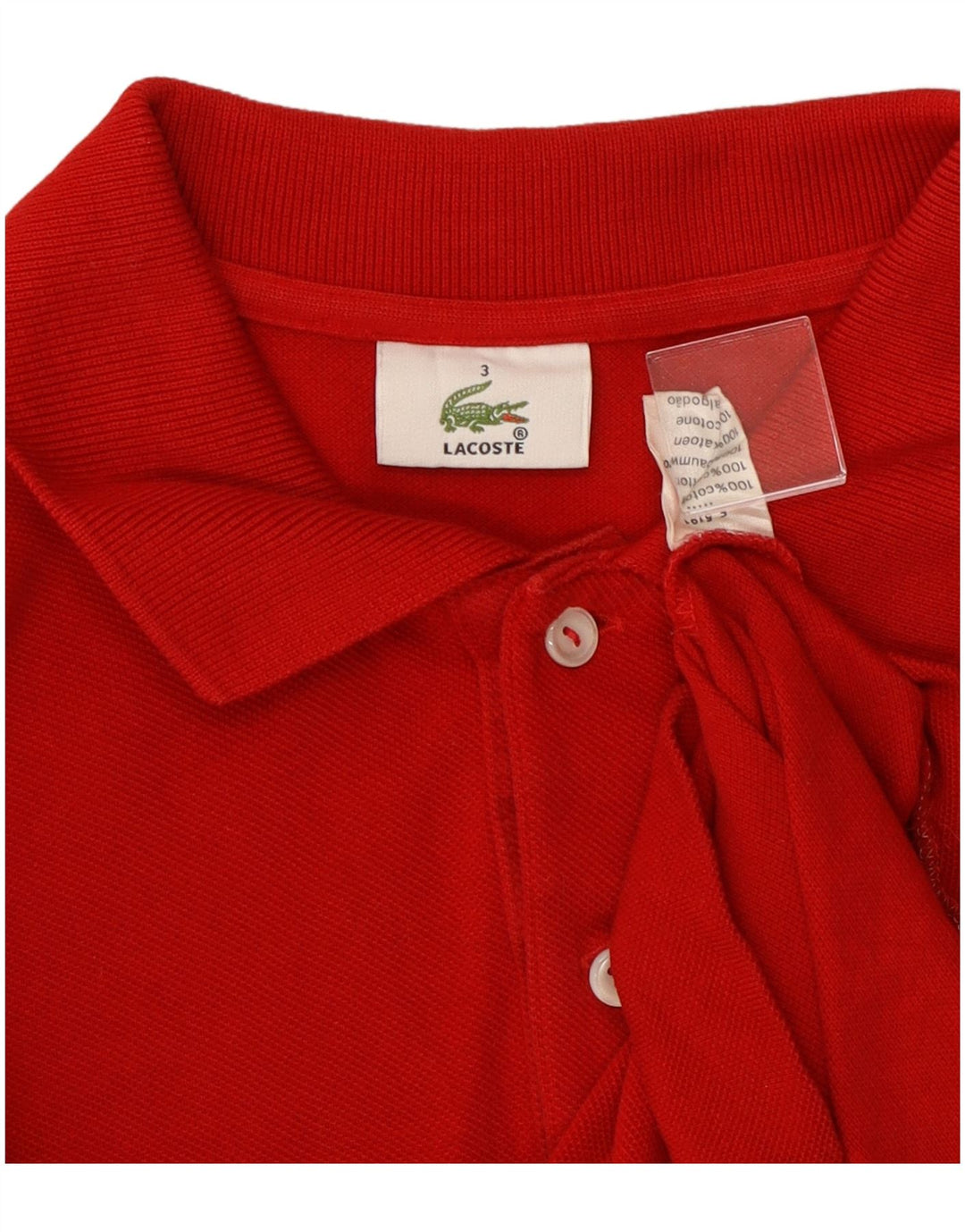 Lacoste herre poloskjorte str. 3 Lille rød bomuld