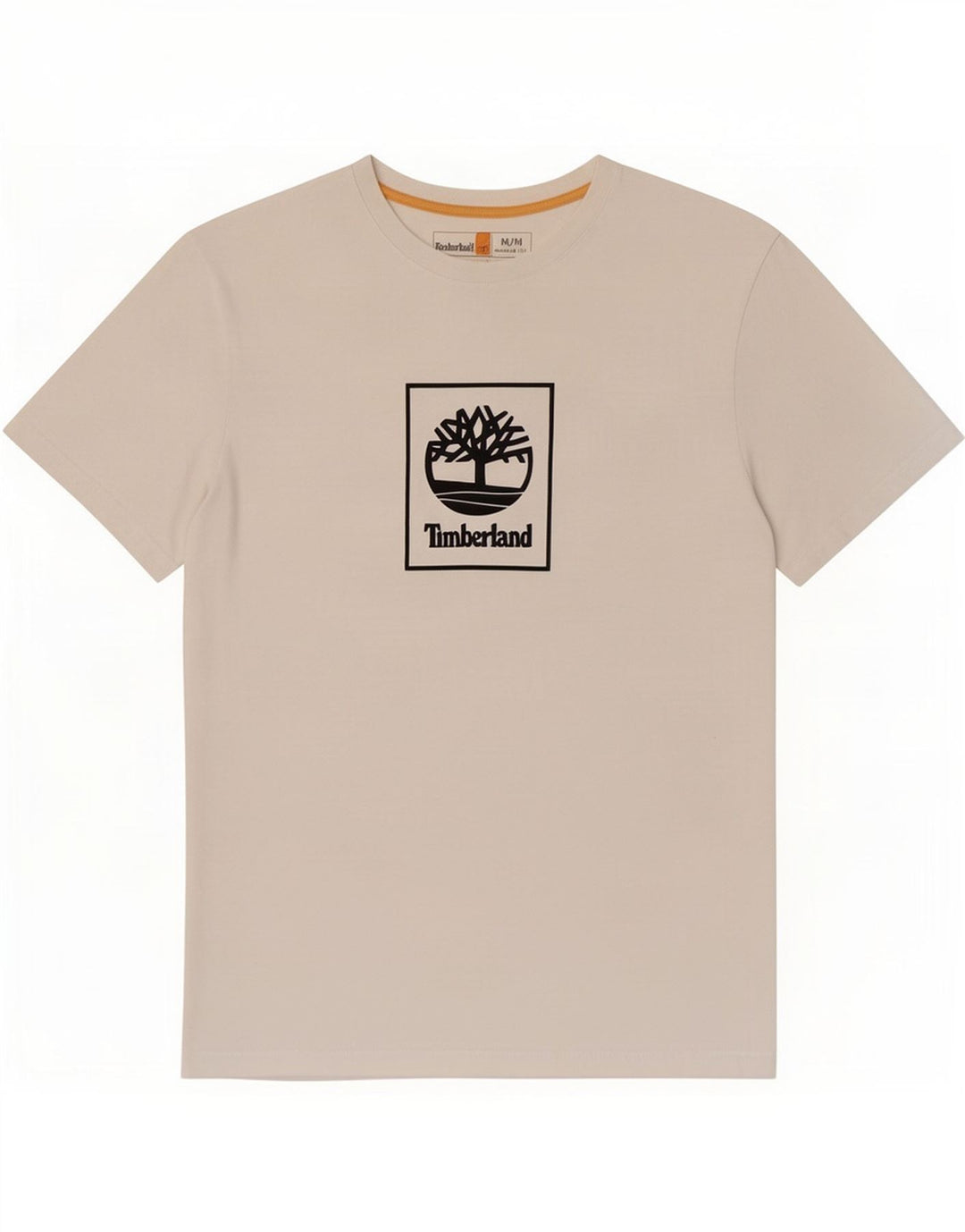 Timberland Herre Regular Fit Grafisk T-shirt Top Medium Hvid Bomuld