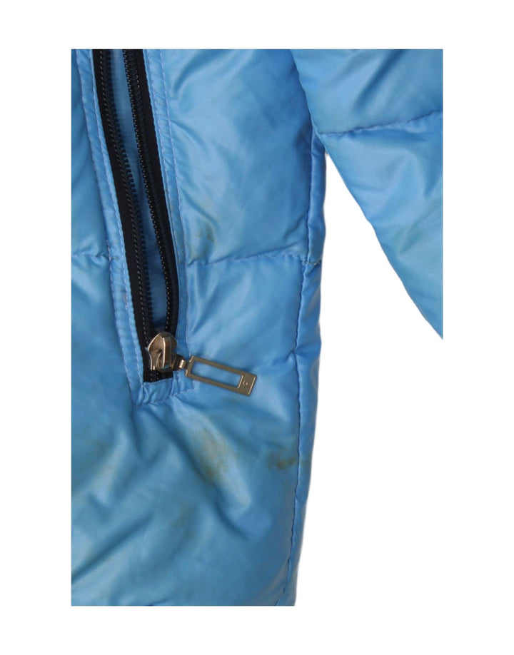 TRISSI Mens Padded Jacket IT 46 Large Blue Colourblock Nylon Vintage Trissi and Second-Hand Trissi from Messina Hembry 