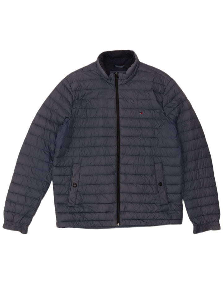 Tommy Hilfiger Herre polstret jakke UK 40 Stor marineblå polyamid