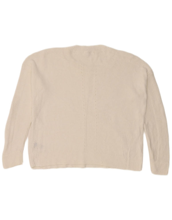 White Stuff Dame Boat Neck Jumper Sweater UK 12 Medium Bomuld