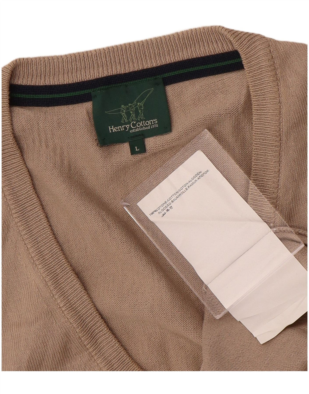 Henry Cottons Herrevest Tank Top Stor Beige Bomuld