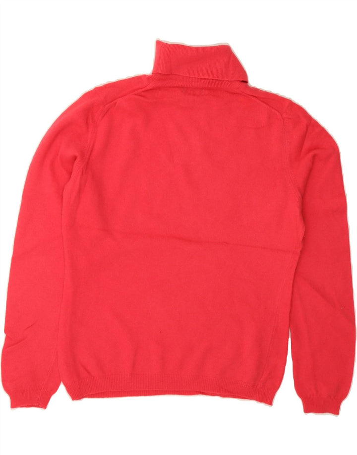 BENETTON Womens Roll Neck Jumper Sweater UK 12 Medium Red Wool Vintage Benetton and Second-Hand Benetton from Messina Hembry 