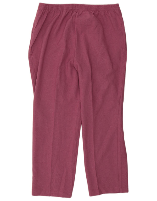 Marks & Spencer Dame Cropped Trousers UK 18 XL W38 L26 Pink Ternet