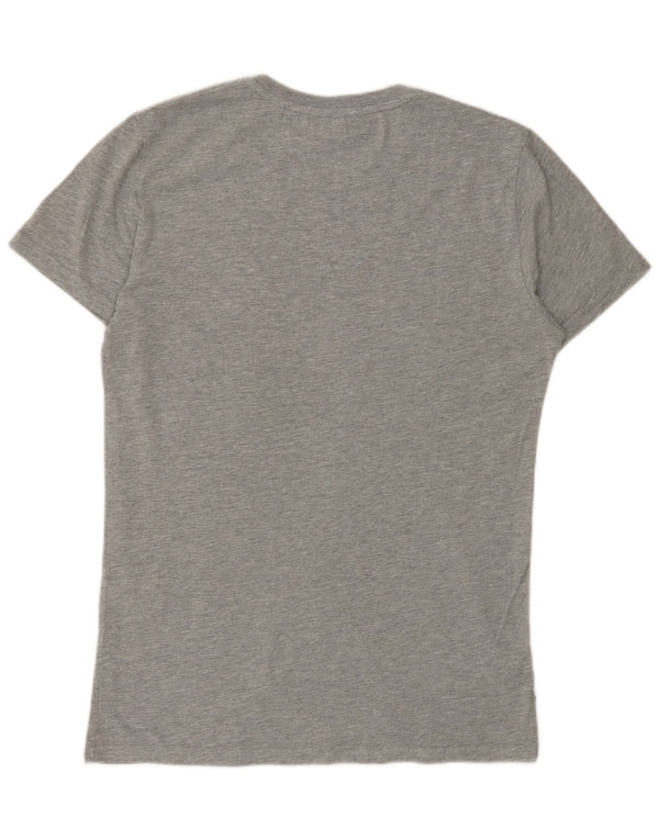 SUPERDRY Herre grafisk T-shirt top mellemgrå bomuld