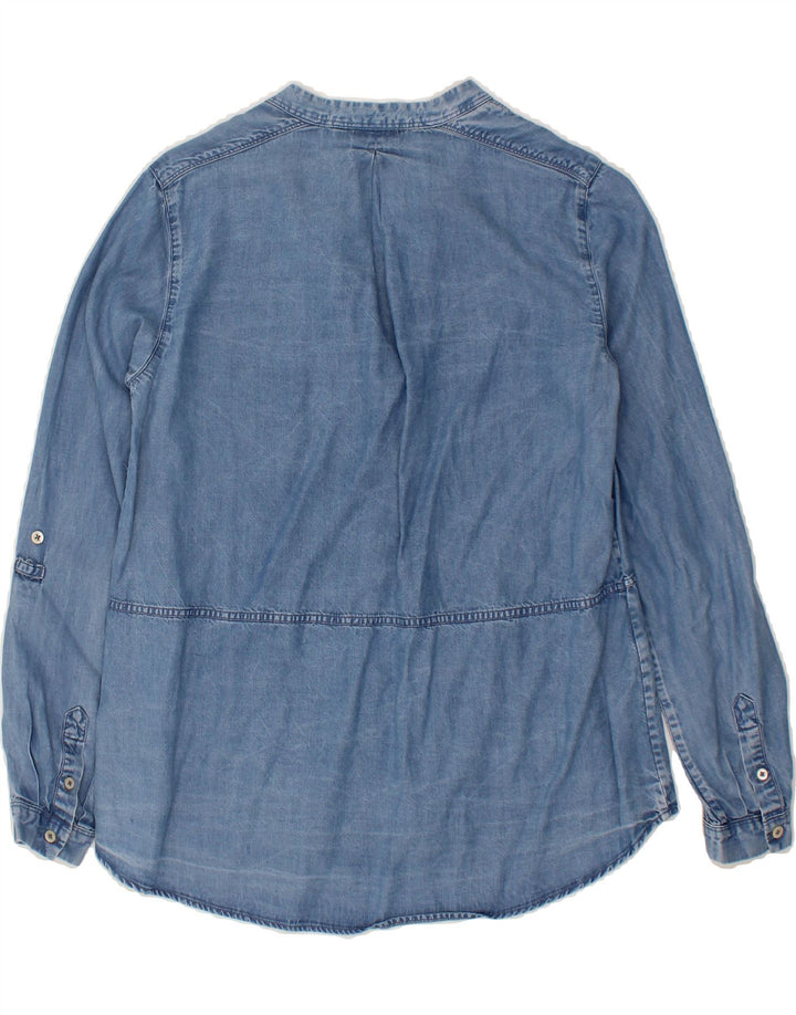 MASSIMO DUTTI Womens Oversized Denim Shirt EU 34 2XS Blue Lyocell Vintage Massimo Dutti and Second-Hand Massimo Dutti from Messina Hembry 