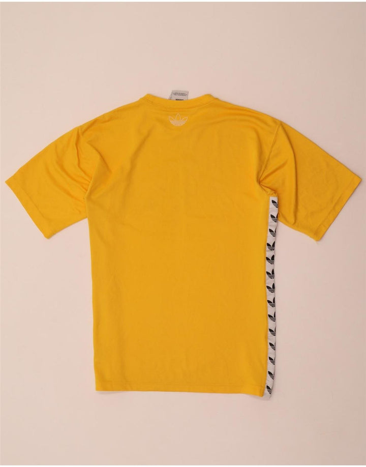 ADIDAS Grafisk T-shirt top til mænd, lille gul colourblock polyester