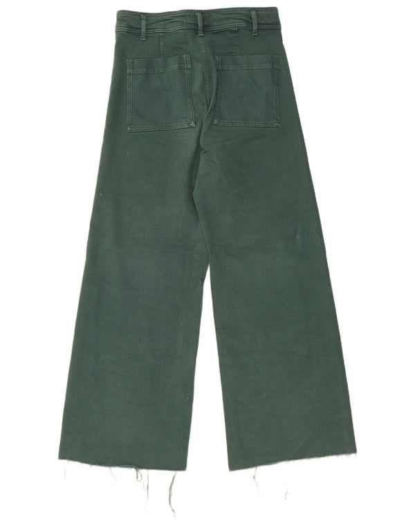 Zara Womens The Marine Straight Jeans EU 40 Medium W30 L30 Grøn