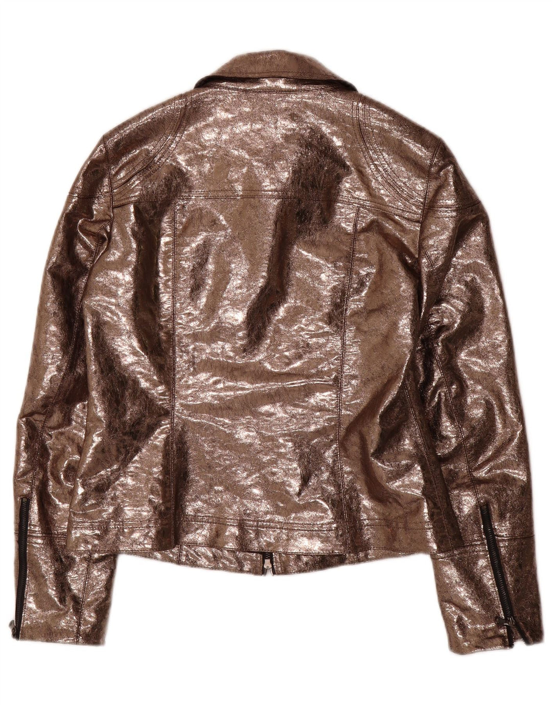 AMBIENTE Utility-jakke i imiteret læder til kvinder UK 14 Stor brun polyester