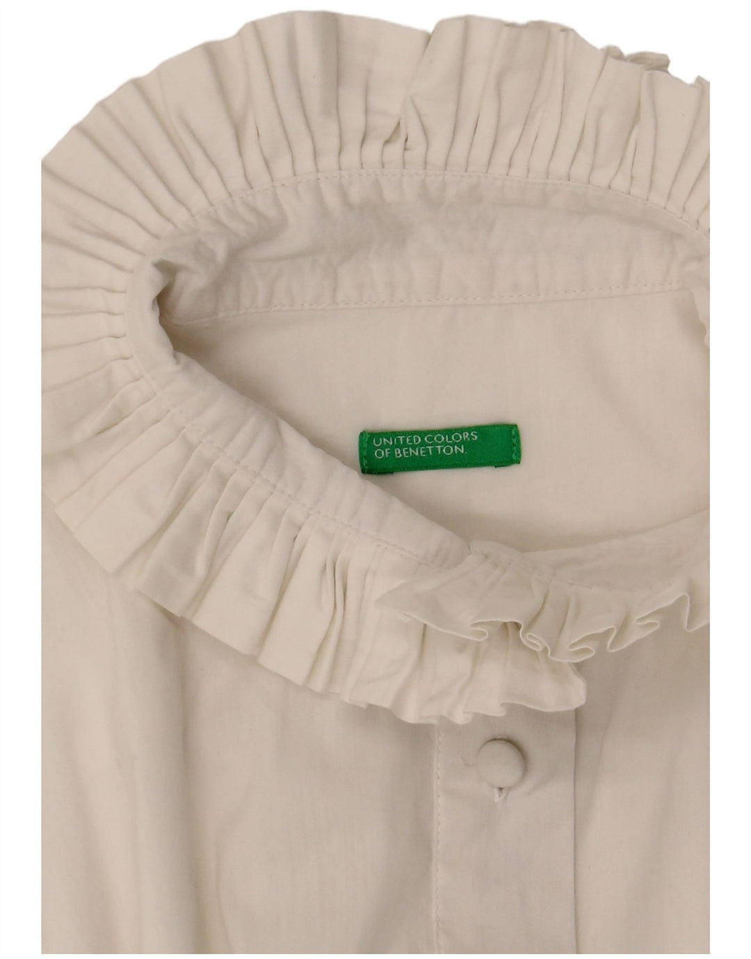 Benetton skjortebluse til kvinder UK 14 Medium White