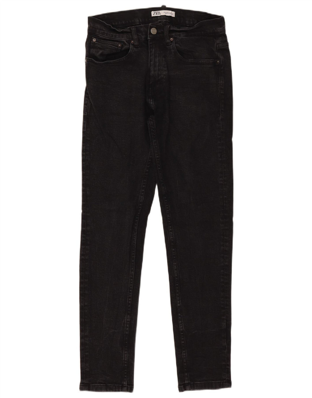 Zara Herre Skinny Jeans EU 40 Medium W30 L30 Sort Bomuld