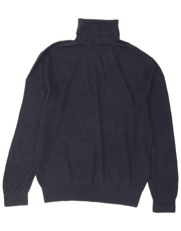 Nautica Herre rullehals sweater stor marineblå bomuld