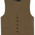 Zara Damevest UK 10 Small Khaki Polyester
