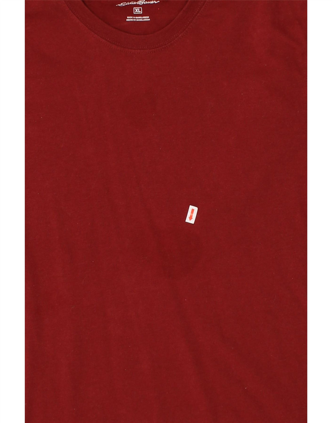 EDDIE BAUER Mens T-Shirt Top XL Red Cotton Vintage Eddie Bauer and Second-Hand Eddie Bauer from Messina Hembry 
