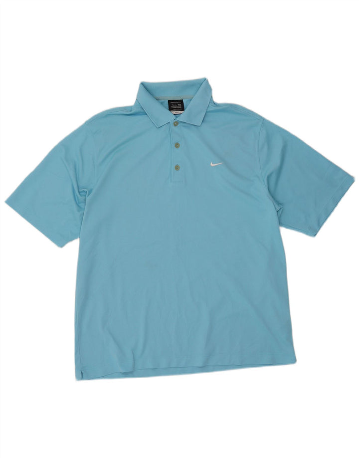 Nike Poloskjorte til mænd UK 42/44 Large Blue Polyester