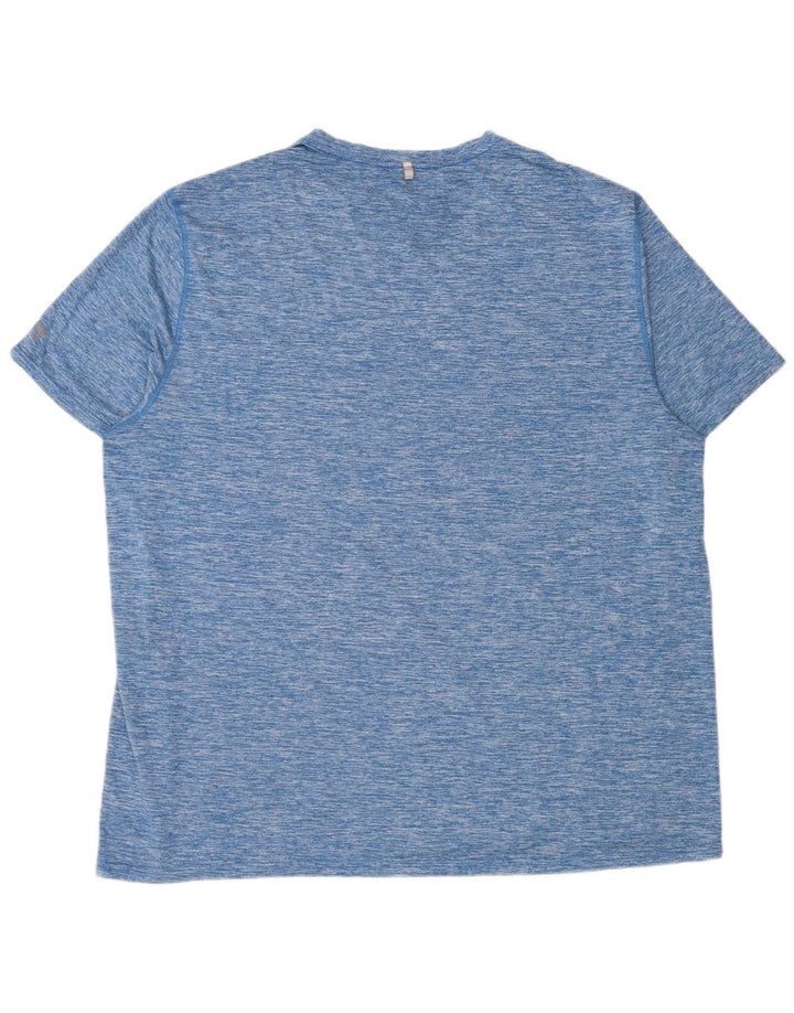 Russell Athletic Herre T-Shirt Top 2XL Blå Flecked Polyester
