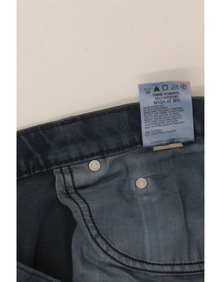 Marks & Spencer Herre Blue Harbor Straight Jeans W34 L31 Navy bomuld