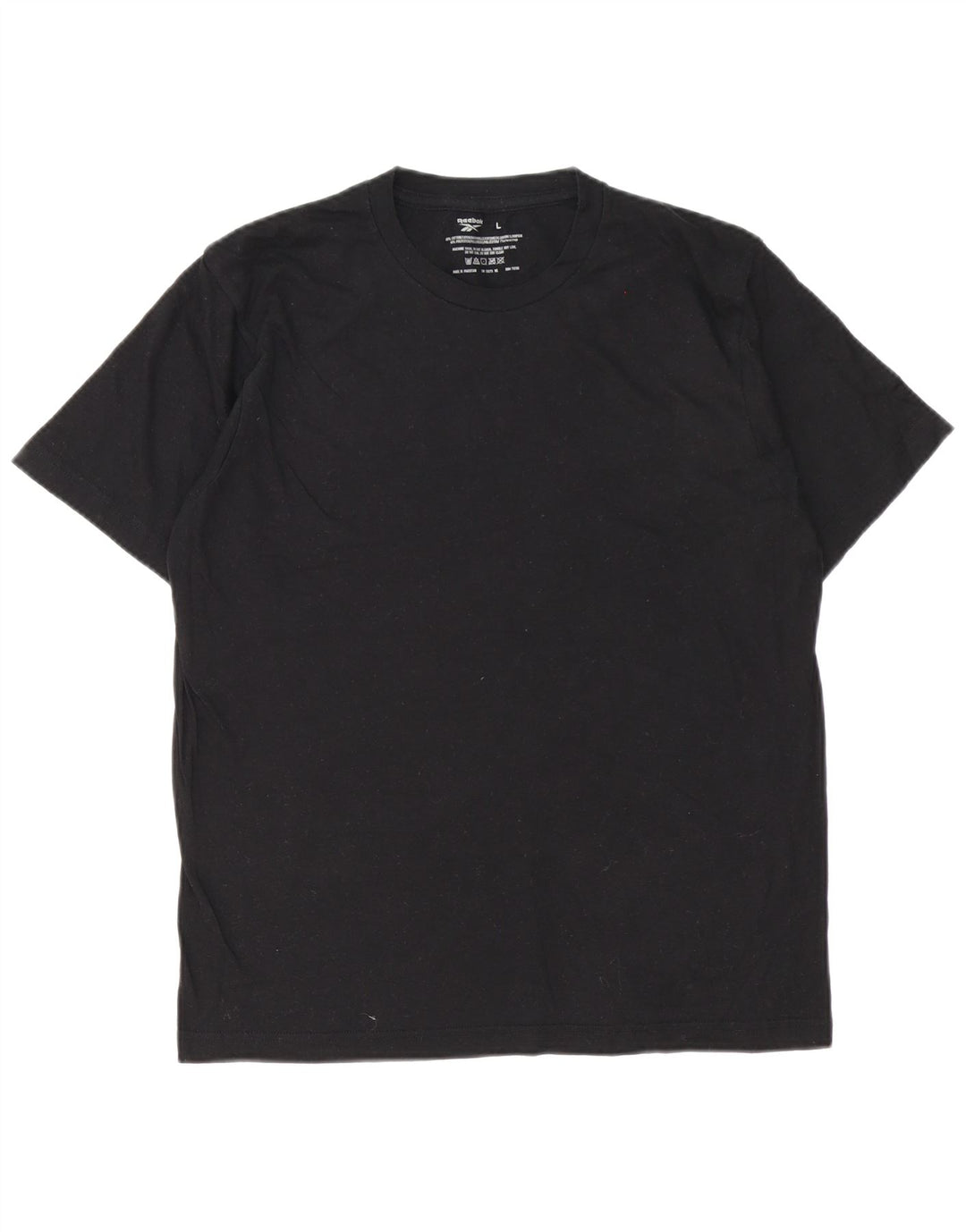 Reebok Herre T-Shirt Top Stor Sort Bomuld