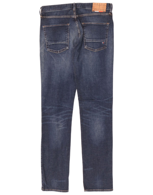Tommy Hilfiger Herre Denton Straight Jeans W32 L34 Blå Bomuld