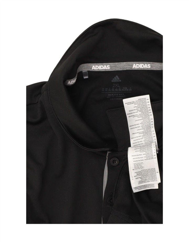 Adidas Aeroready Polo Shirt til mænd 2XL Sort Polyester