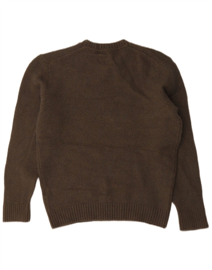 Massimo Dutti dame sweater med rund hals DK 16 Stor brun uld