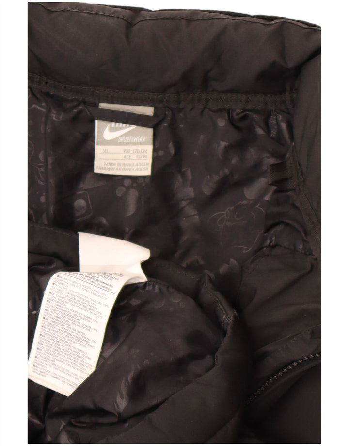 Nike drenge hættepolstret jakke 13-14 år XL sort polyester