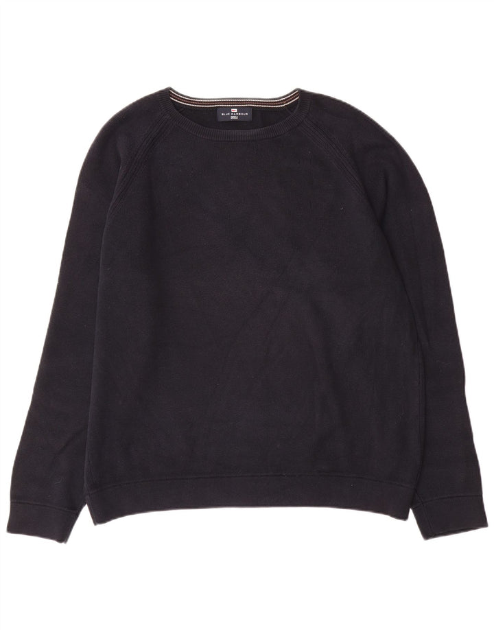 Marks & Spencer Herre Autograph Boat Neck Jumper Sweater Medium Navy Blue