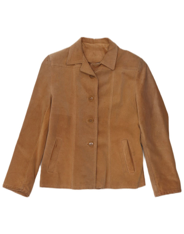 Barone Dame Ruskindsjakke UK 10 Small Beige Læder