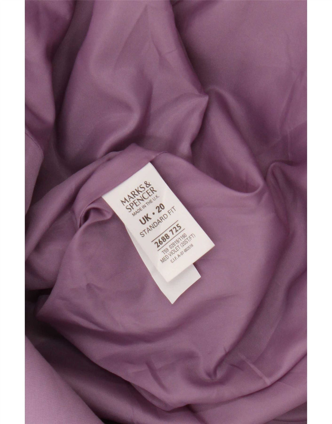 Marks & Spencer Dame Standard 2-knaps blazerjakke UK 20 2XL lilla