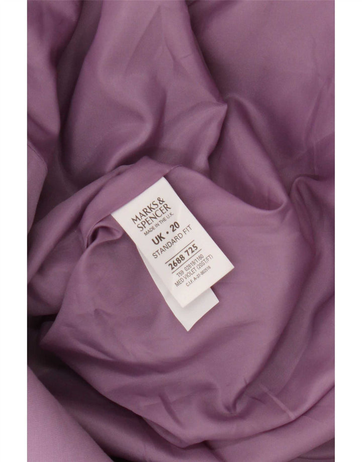 Marks & Spencer Dame Standard 2-knaps blazerjakke UK 20 2XL lilla