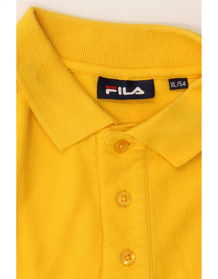 FILA Mens Polo Shirt IT 54 XL Yellow Cotton Vintage Fila and Second-Hand Fila from Messina Hembry 