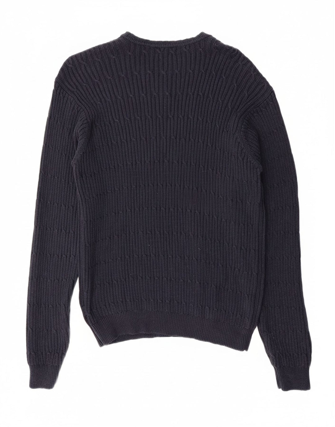 IZOD Mens V-Neck Jumper Sweater Medium Navy Blue Cotton