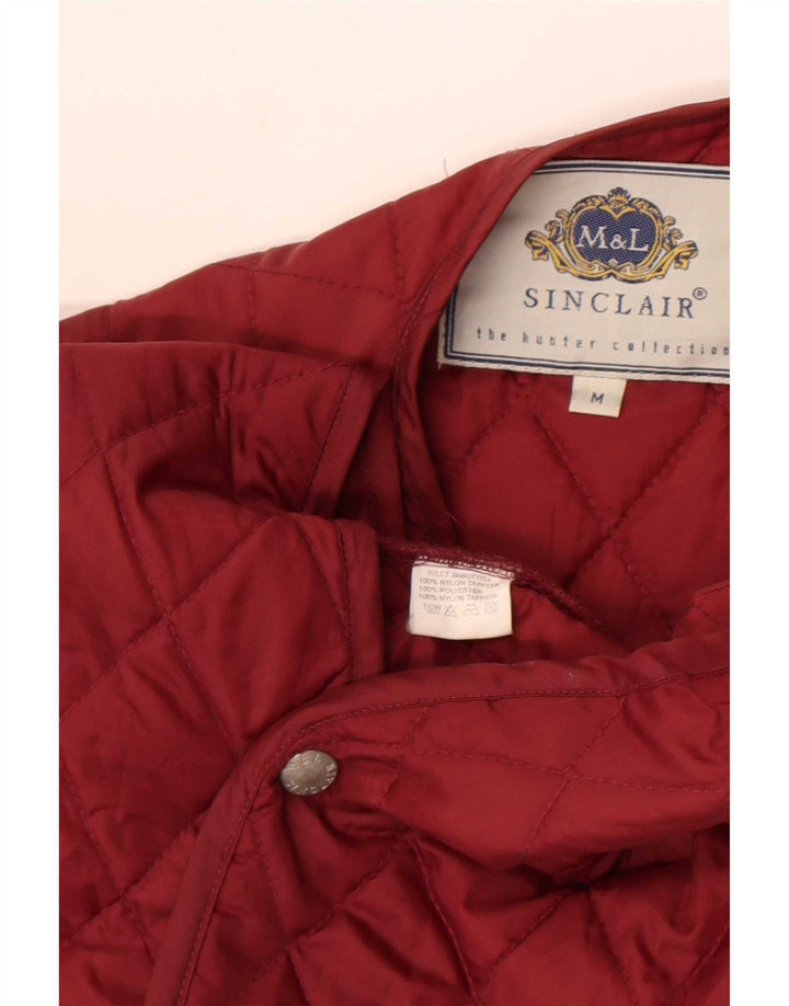 Sinclair Mens Quiltet Gilet UK 38 Medium Burgundy Nylon