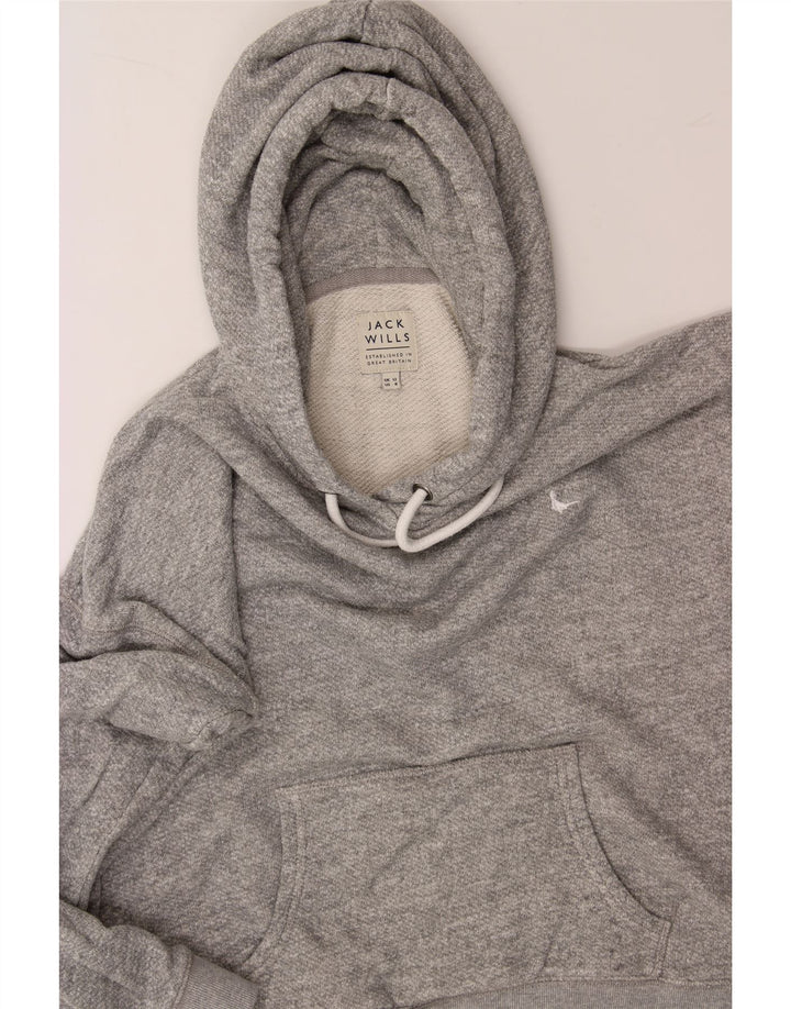 JACK WILLS Womens Hoodie Jumper UK 12 Medium  Grey Cotton Vintage Jack Wills and Second-Hand Jack Wills from Messina Hembry 