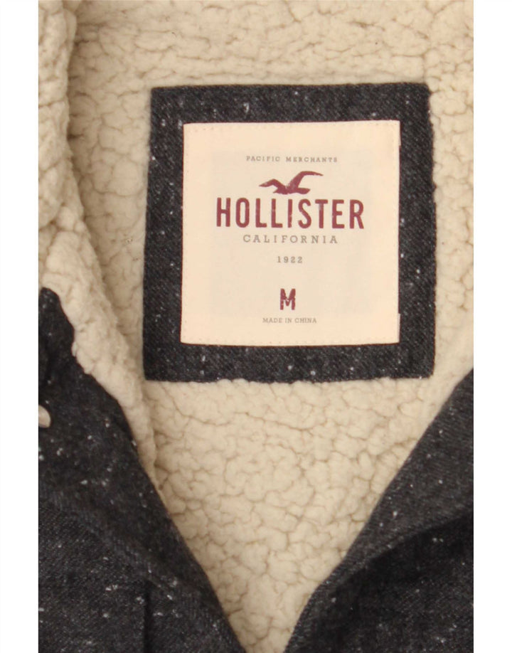 Hollister Herre Sherpa Jacket UK 38 Medium Grey Polyester